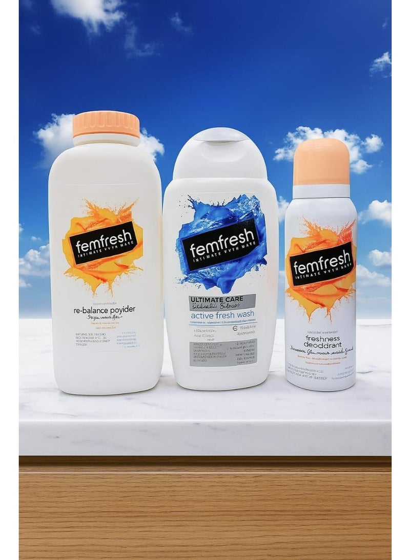 Femfresh Daily Powder Daily Intimate Wash Set